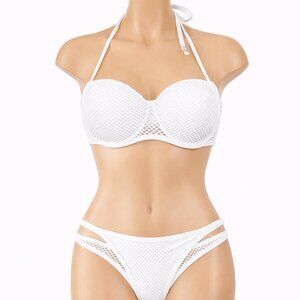 Victoria’s Secret White Bikini Swimsuit | Underwire Top | Size 34D
